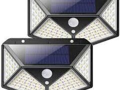 Set 2  Lampi solare de perete 100 led cu senzor de miscare si lumina